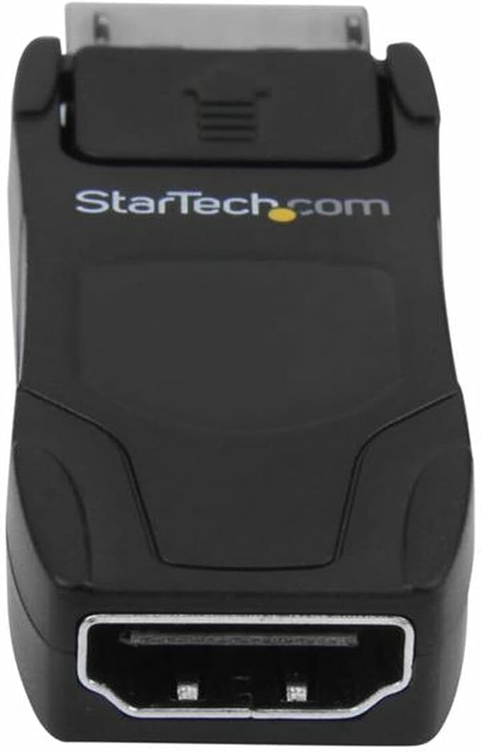 StarTech.com DisplayPort to HDMI Adapter - 4K 30Hz Compact DP 1.2 to HDMI 1.4 Video Converter - DP++ to HDMI Monitor/TV - Passive DP to HDMI Cable Adapter - Latching DP Connector (DP2HD4KADAP)
