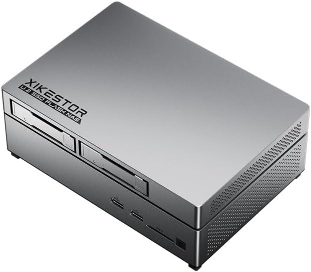 FS510402D NAS Server - 6-Bay All-Solid-State NAS Storage & Mini PC, 4X M.2 + 2X U.2 SSD, Personal Cloud Storage Device with Dual 10G Network Storage, Home NAS/Network Attached Storage