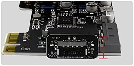 USB Front Panel Adapter, Vertical USB 3.1 Front Panel Socket Key-A Type-E to 3.0 19/20Pin Header Adapter