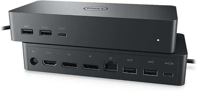 Dell Universal Dock (UD22): USB-C Docking Station with Future-Ready Design + HDMI & DisplayPort Cables + Ethernet - Dock Hub Bundle