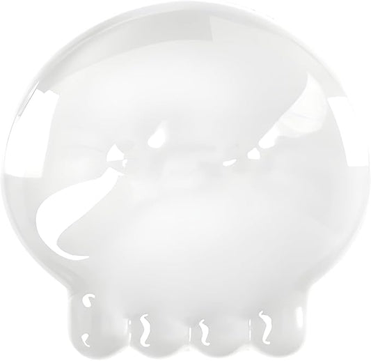 Gel Wrist Rest for Keyboard and Mouse Transparent White Jellyfish Elbow Pad Cushion Ergonomic Cute Clear Cool Mouse Wrist Pad Silicone Non-Slip Support for Computer Gaming Home Office Hand Pillow
