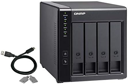 QNAP 4 Bay DAS (USB Type-C) with 12TB Storage Capacity, Preconfigured RAID 5 Seagate IronWolf HDD Bundle (TR-004-44R-US)