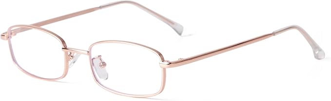 ADE WU Fashion Glasses for Woman Men, Y2k Rectangle Blue Light Glasses 90s Metal Gold Silver Black Fake Glasses