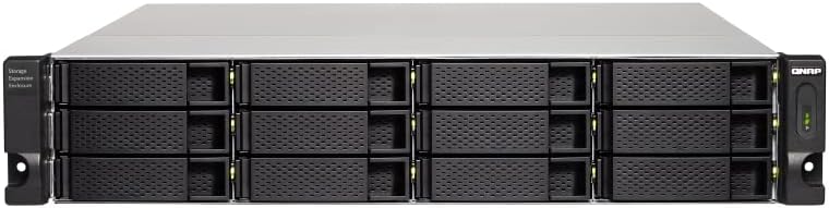 QNAP TL-R1200C-RP 12 Bay Rackmount JBOD Storage Enclosure with USB 3.2 Gen 2 Type-C Connectivity, Redundant PSU