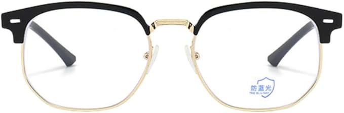Shiratori New Vintage Fashion Half Frame Semi-Rimless Clear Lens Glasses
