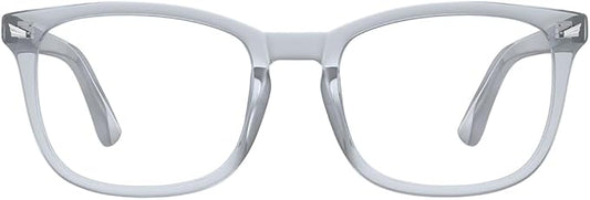 MEETSUN Blue Light Blocking Glasses Women Men, Anti Eye Strain Headache (Sleep Better),Computer Glasses UV400 Lens (Transparent Grey Frame)