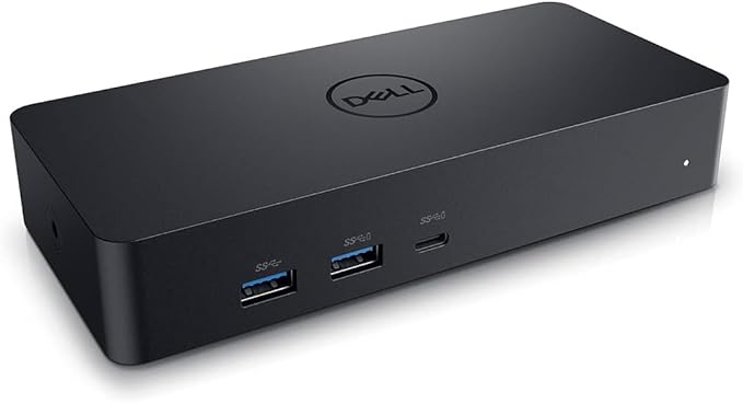 Crossery Dell D6000s Docking Station Bundle - Includes Universal Dell Dock Station, HDMI Cable, 130W Power Adapter & Microfiber Cloth, Compatible with USB-C, 4k Dual Monitor Support (Renewed)