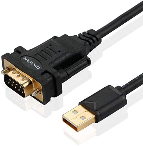 USB to RS232, USB Serial Adapter with FTDI Chipset,USB 2.0 to Male DB9 Serial Cable for Windows 11,10, 8, 7, Vista, XP, 2000, Linux and Mac OS(6ft)…
