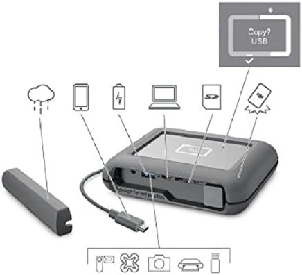 LaCie DJI Copilot BOSS Computer-free In-field Direct Backup And Power Bank With SD Reader, 2000GB + 1mo Adobe CC All Apps (2TB)