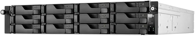 Asustor Lockerstor 12 Pro Gen2 AS7212RDX 12 Bay NAS, AMD Ryzen 7 Pro 7745 8-Core 3.8GHz CPU, Dual 1GbE Ports, Dual 10GbE Ports, 16GB RAM ECC DDR5, 2U Rackmount Server Enterprise NAS (Diskless)