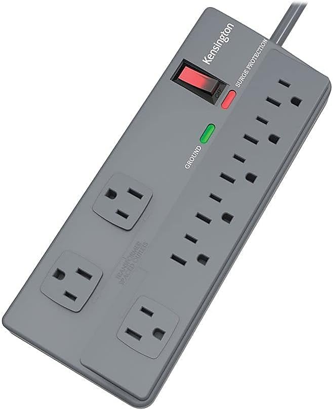 Kensington Guardian 8-Outlet, 6-Feet Cord, & 1080 Joules Premium Surge Protector (K38218NA)