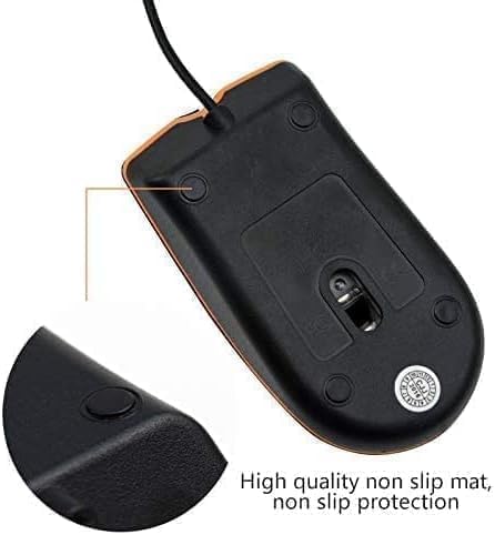 Guiheng 2 Pack Wired Mouse - USB Wired Computer Mouse for Right or Left Hand, Ergonomic with Durable Clicks for PC, Laptop, Desktop, Chromebook, Notebook, Mac