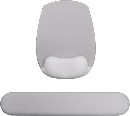 Wrist Rest for Keyboard and Mouse, Ergonomic Gel Computer Keyboard Wrist Rest with Memory Foam, Keyboard Wrist Support Pad for Long Hours of Work, Gaming, Studying-Relieve Wrist Pain (GD-Light Grey)