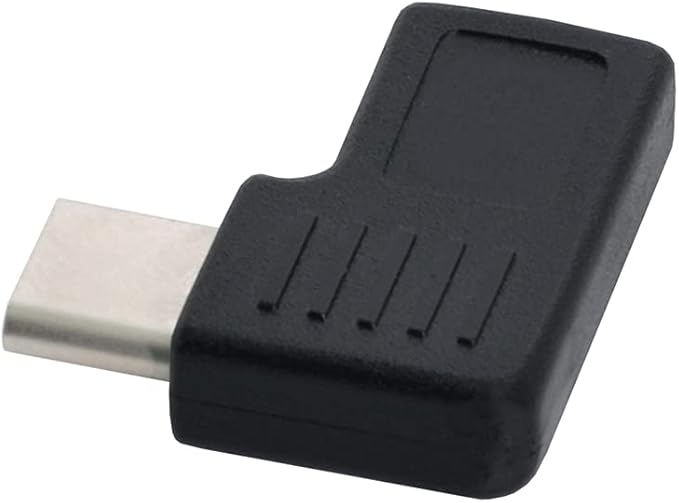 NFHK 90 Degree Right & Left Angled USB 3.1 Type-C Male to Female Extension Adapter for Laptop & Tablet & Mobile Phone