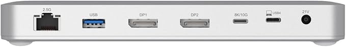 D-Link 9-in-1 USB4 Docking Station with Dual 8K DisplayPorts, Triple Monitor Support, Ethernet up to 2.5Gb, USB4 up to 40GB, up to 100W Power Delivery, microSD Reader, Hub, Dock, PC, Mac (DUF-901)