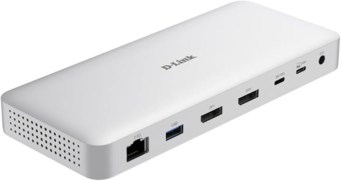 D-Link 9-in-1 USB4 Docking Station with Dual 8K DisplayPorts, Triple Monitor Support, Ethernet up to 2.5Gb, USB4 up to 40GB, up to 100W Power Delivery, microSD Reader, Hub, Dock, PC, Mac (DUF-901)