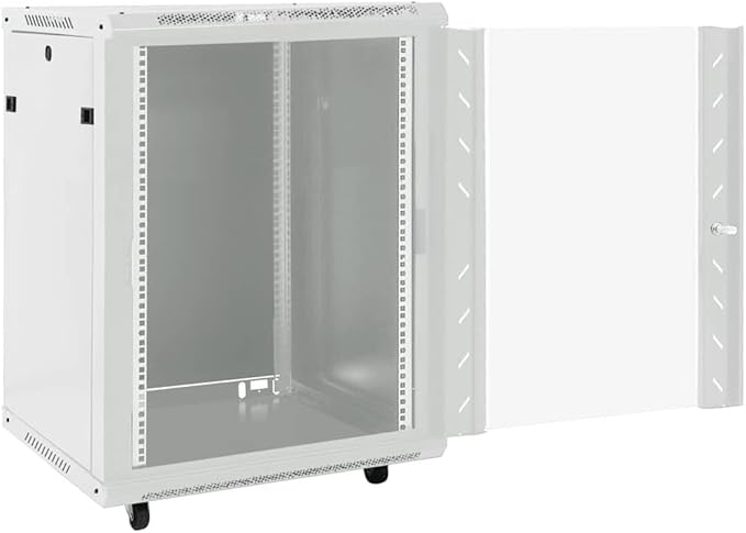 15U Network Cabinet 19" IP20 Black 23.6" x 17.7" x 33.9" (Gray,60 x 45 x 86 cm)