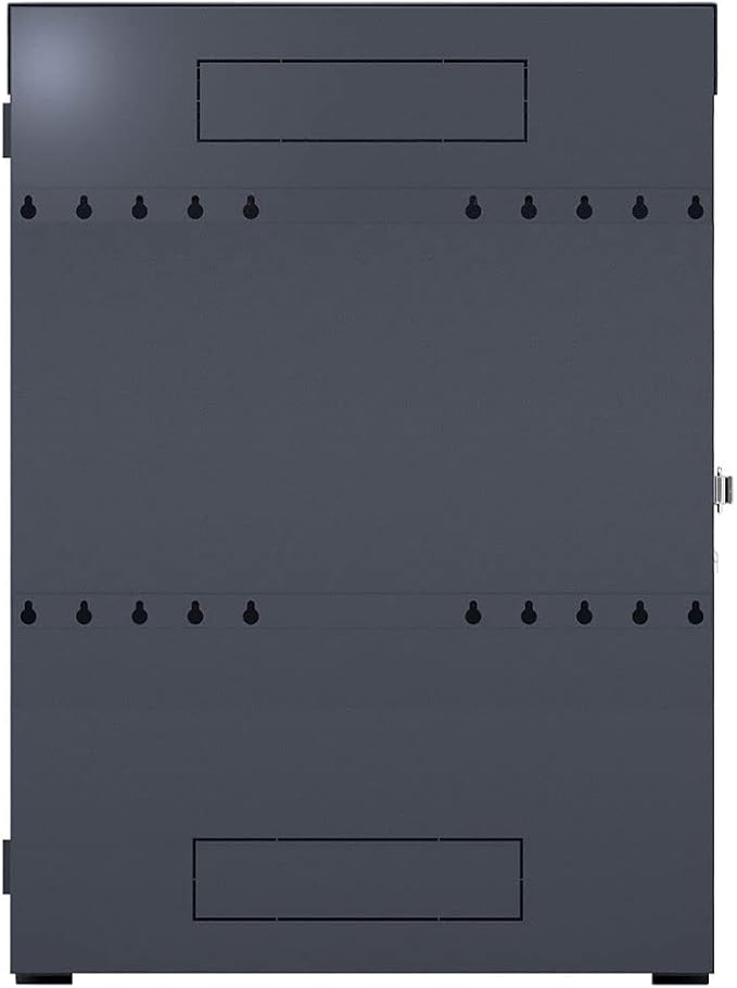 NavePoint 6U Vertical Server Rack Enclosure, Low Profile, 27.5" Deep, Max Weight Capacity 132lbs - 6U Network Cabinet Vertical Wall Mount, Perforated, Black