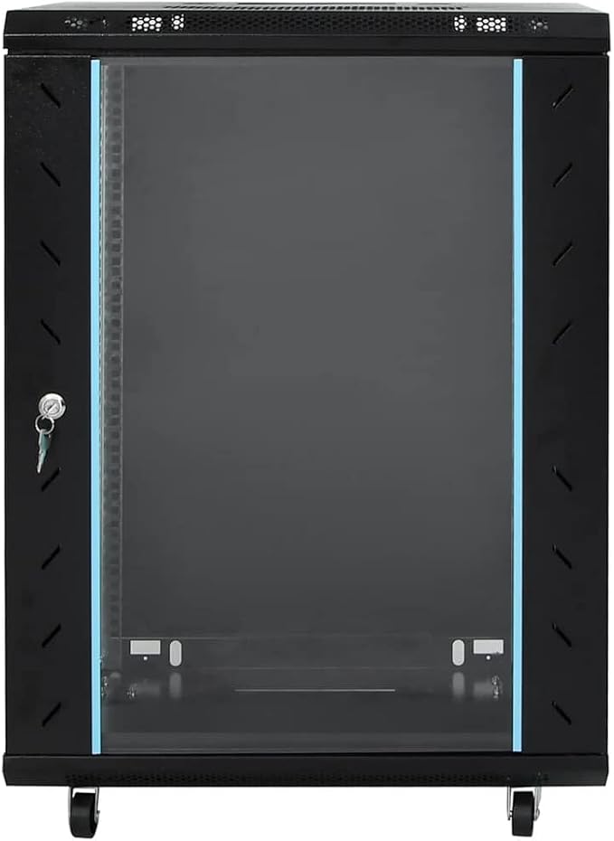 15U Network Cabinet 19" IP20 Black 23.6" x 17.7" x 33.9" (Black,60 x 45 x 86 cm)