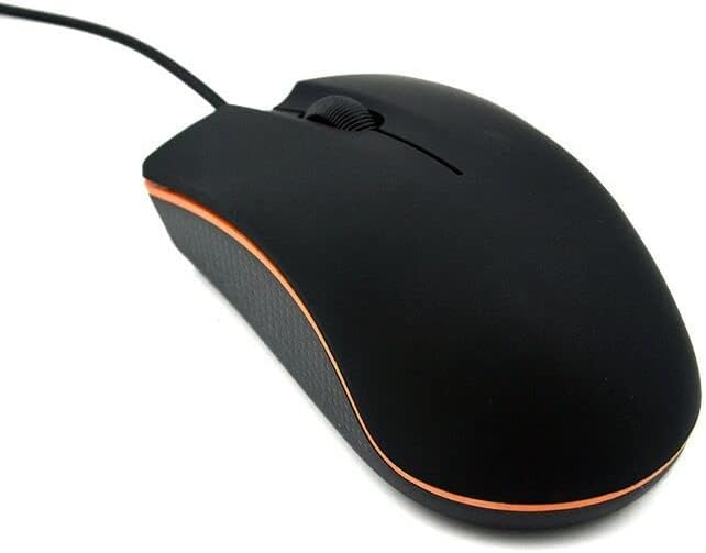 Guiheng Ergonomic Wired Mouse - USB Computer Mouse for Right or Left Hand, Durable Clicks for PC, Laptop, Desktop, Chromebook, Notebook, Mac (Black)