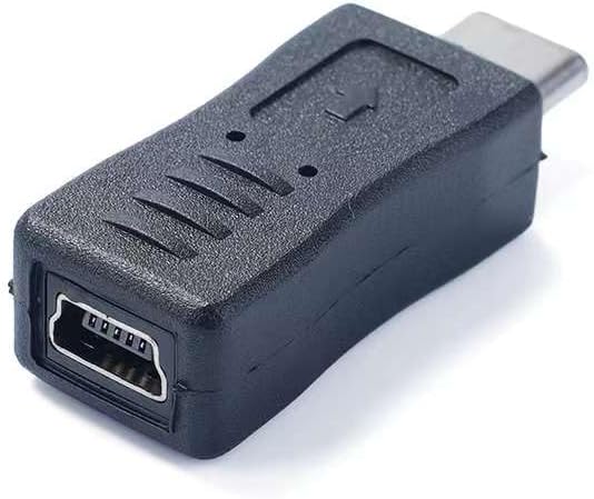 USB C to Mini USB Adapter, 2 Pack USB Type C Male to Mini USB Famale Converter Adapter Suitable for Phone and Tablet(TypeC Male/Mini Female)