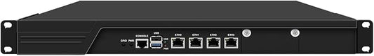 1U 19 Inch Rack Mount Firewall Appliance, OPNsense, VPN, Network Router, Alder Lake N95CPU/N97CPU, RJ53, 4 x 226-V 2.5GbE, VGA, GPIO, SIM Slot, 32G RAM, 128G SSD