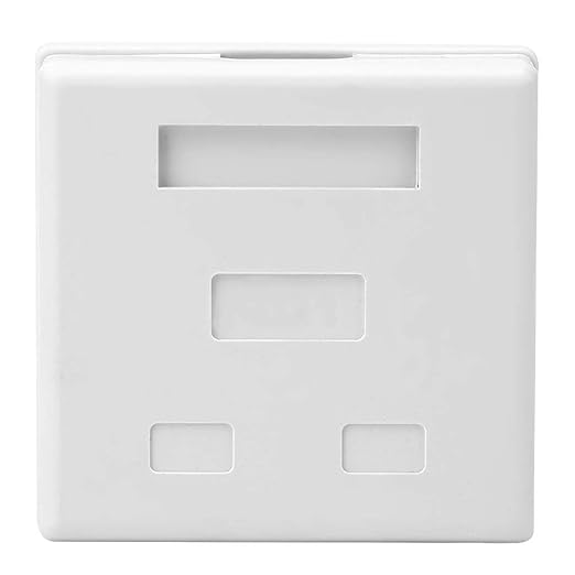 Double Port Desktop Network Module Box Shielded Cat 6 RJ45 8P8C Integrated Housing for Category 5 and Category 6 Multimedia Components Polycarbonate Shell Phosphor Bronze Contacts