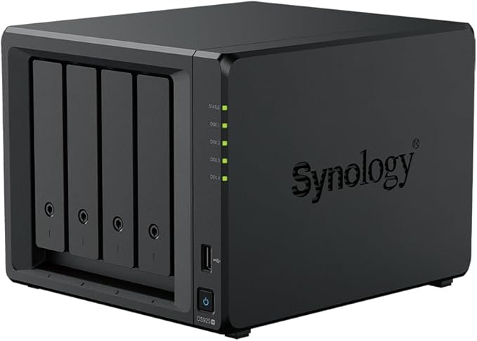 Synology DS925+(2X 2.5GbE Ports, Ryzen V1500B, 4GB RAM) 4-Bay 16TB Bundle with 4X 4TB Seagate Ironwolf HDDs