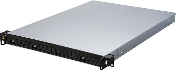 212 Main 1.2 mm SGCC 1U Rackmount Server Case Silver & Black