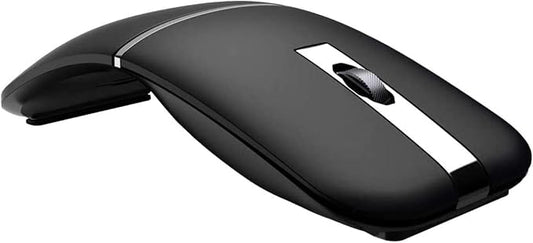 WFB Bluetooth Wireless Mouse for Laptop, Foldable Arc 180° Rotating Silent Click Portable Curved Computer Mice for Home, Office, Travel(Black)