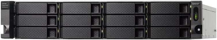 QNAP TL-R1200C-RP 12 Bay Rackmount JBOD Storage Enclosure with USB 3.2 Gen 2 Type-C Connectivity, Redundant PSU