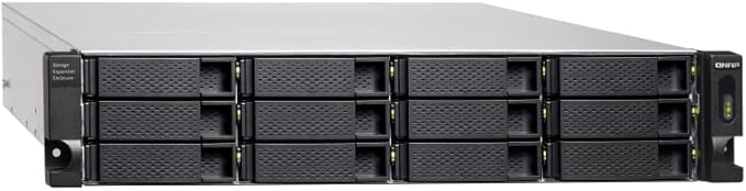 QNAP 12-Bay 2U rackmount USB-C 3.1 Gen2 10Gbps JBOD Expansion, W125662850 (Gen2 10Gbps JBOD Expansion Unit, redundant PSU with a 1-Meter USB-C to USB-A 3.1 Gen2 Cable.)