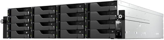 Asustor Lockerstor 16 Pro Gen2 AS7216RDX 16 Bay NAS, AMD Ryzen 7 Pro 7745 8-Core 3.8GHz CPU, Dual 1GbE Ports, Dual 10GbE Ports, 16GB RAM ECC DDR5, 3U Rackmount Server Enterprise NAS (Diskless)