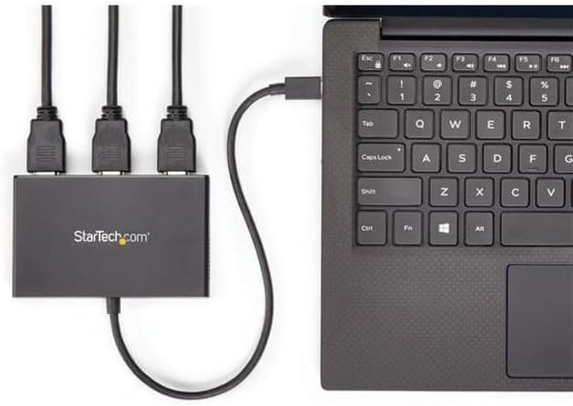 StarTech.com 3-Port USB-C Multi-Monitor Adapter, USB Type-C to 3x HDMI MST Hub, Triple 1080p 60Hz HDMI Laptop Display Extender / Splitter, Extra-Long Built-In Cable, Windows Only (MSTCDP123HD)