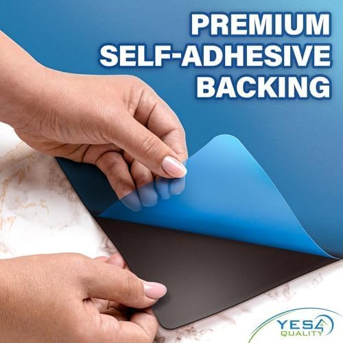 Whiteboard Calendar - 16x12 in - Magnetic Monthly Dry Erase Planner with Adhesive Back - Erasable Weekly Chore Chart with 3 Markers, Eraser, Holder - Ideal for Fridge or Wall Use - Yes4Quality