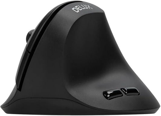 DELUX Ergonomic Mouse Wireless for Small Hands, Vertical Mouse for Carpal Tunnel, Mini Mouse, 4000 DPI, 6 Buttons, 2.4G Wireless,75g Lightweight, Compatible with Window, MacOS,Laptop(M618Air GX-Black)