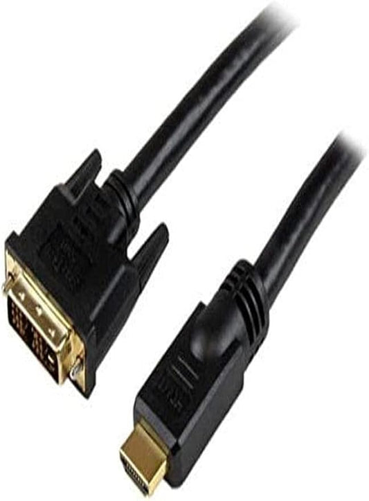 StarTech.com 25 ft HDMI to DVI-D Cable - HDMI to DVI Adapter / Converter Cable - 1x DVI-D Male, 1x HDMI Male - Black, 25 feet