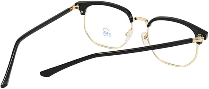 Shiratori New Vintage Fashion Half Frame Semi-Rimless Clear Lens Glasses