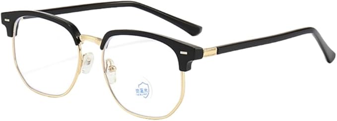 Shiratori New Vintage Fashion Half Frame Semi-Rimless Clear Lens Glasses
