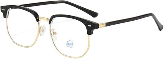 Shiratori New Vintage Fashion Half Frame Semi-Rimless Clear Lens Glasses