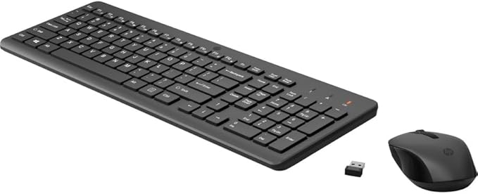 HP 150 Wired Mouse and Keyboard Combo - Full-Sized, Low-Profile Keyboard with Numeric Keypad - 1600 DPI Optical Sensor, Multi-Surface Wired Mouse - USB Plug-and-Play Connectivity (240J7AA, Black)