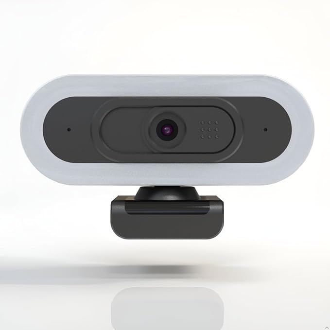 W4 2K Autofocus Webcam with Dual Mics & LED Light, 1080P 60fps/2K 50fps, USB Streaming Camera for PC, Laptop, Switch 2, Desktop - Plug and Play