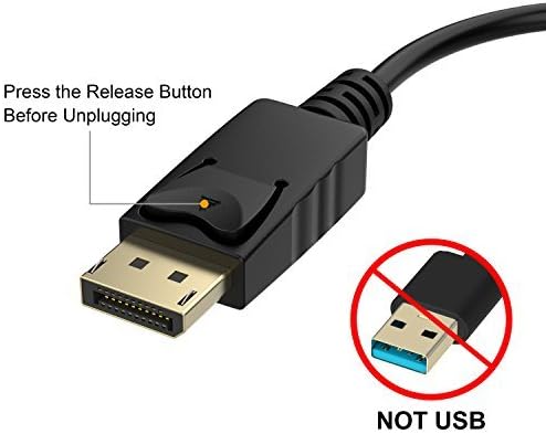 DisplayPort (DP) to VGA Adapter, 5 Pack, Gold-Plated Display Port to VGA Adapter (Male to Female) Compatible with Computer, Desktop, Laptop, PC, Monitor, Projector, HDTV - Black