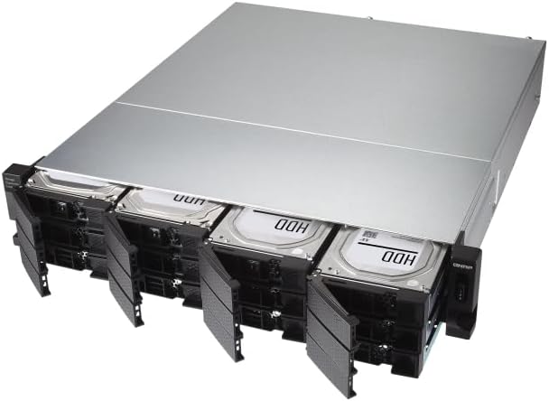 QNAP 12-Bay 2U rackmount USB-C 3.1 Gen2 10Gbps JBOD Expansion, W125662850 (Gen2 10Gbps JBOD Expansion Unit, redundant PSU with a 1-Meter USB-C to USB-A 3.1 Gen2 Cable.)