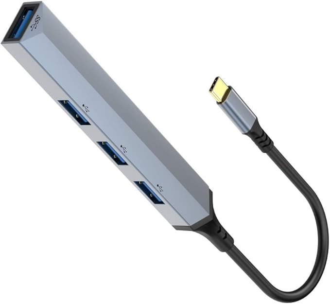USBC to 4 Port USB3.0 Hub Docking Station 4 in 1 Computer Host Laptop TYPEC External 4 Way USB Keyboard Mouse USB Disk Cable Splitter Adapter Converter