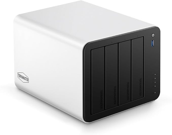 TERRAMASTER F4-425 Plus NAS Storage - 4Bay Intel N150 Quad-Core CPU, 16GB RAM DDR5, 5GbE LAN x 2, M.2 Slot x 3, Network Attached Storage for Teamwork, Multimedia Server (Diskless)