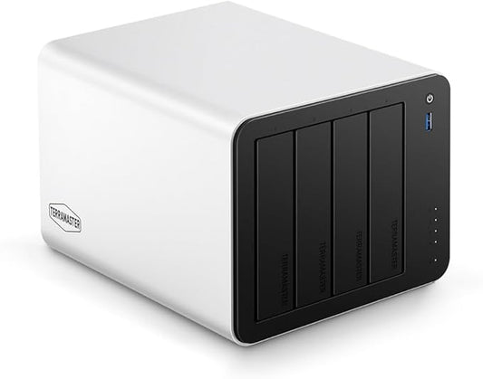 TERRAMASTER F4-425 Plus NAS Storage - 4Bay Intel N150 Quad-Core CPU, 16GB RAM DDR5, 5GbE LAN x 2, M.2 Slot x 3, Network Attached Storage for Teamwork, Multimedia Server (Diskless)