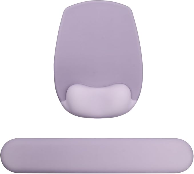 Wrist Rest for Keyboard and Mouse, Ergonomic Gel Computer Keyboard Wrist Rest with Memory Foam, Keyboard Wrist Support Pad for Long Hours of Work, Gaming, Studying-Relieve Wrist Pain (GD-Purple)
