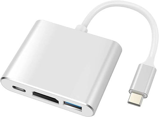 USB-C to HDMI Adapter (Supports 4K / 30Hz) - Type- C 3 in 1 Converter Cable for 2017/2018 MacBook Pro, MacBook, Mac Pro, iMac, Chromebook, & More USB 3.0 Type-C Devices