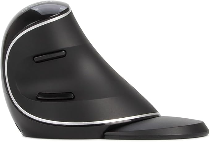 DELUX Wireless Ergonomic Vertical Mouse, Rechargeable Ergo Mouse for large Hands, Slient Click, Removable Wrist Rest, Up to 4000 DPI, 6 Buttons,2.4G Dual Mode, Compatible with Laptop/PC (M618PD-Black)
